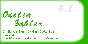 odilia babler business card